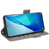 TCL 20L PU Litchi Skin Flip Deksel med Lommebok - Grå