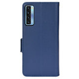 TCL 20L PU Litchi Skin Flip Deksel med Lommebok - Blå