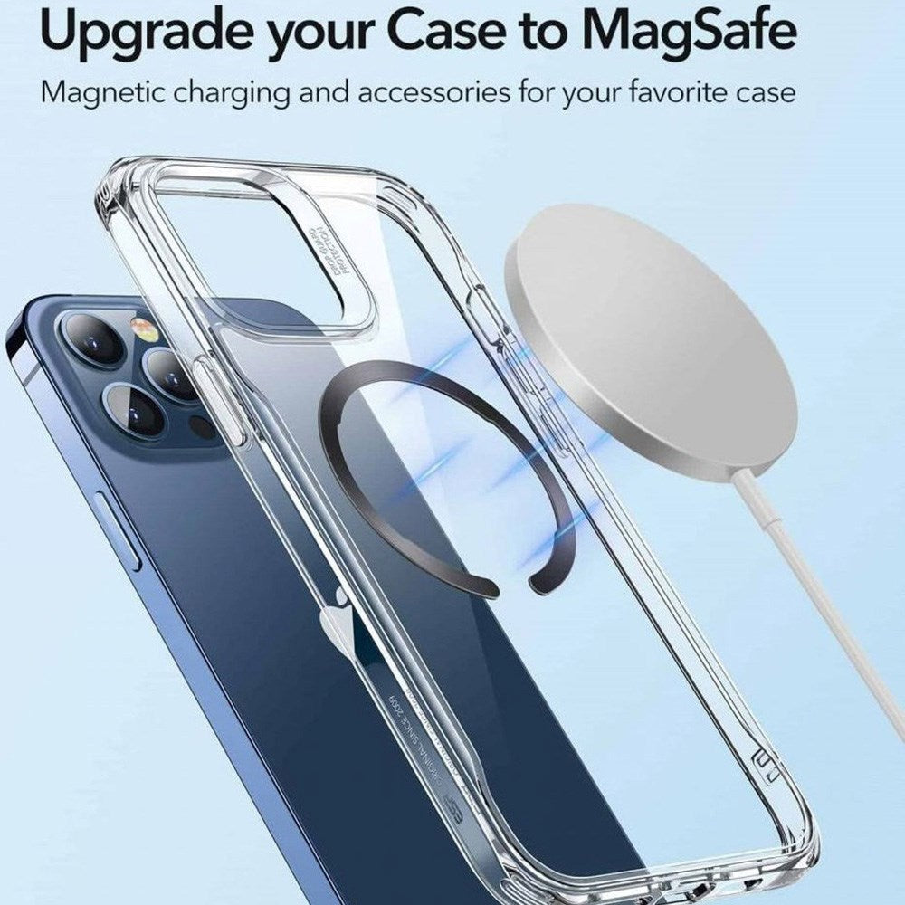 ESR Universal MagSafe Kompatibel Magnetisk Ring - 2 Stk. - Svart / Sølv