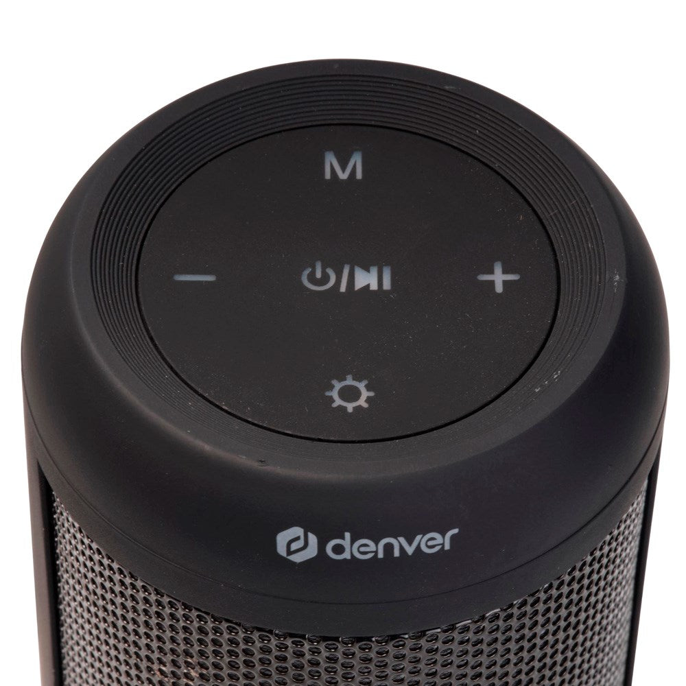 Denver Trådløs Bluetooth Høyttaler 1200mAh med RGB LED-Lys - Svart