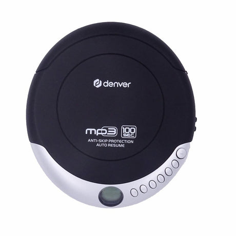 Denver DMP-391 Bærbar CD Spiller m. Gjenopptaksfunksjon & Hodetelefoner - Svart