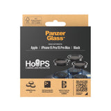 iPhone 15 Pro / 15 Pro Max PanzerGlass Hoops - Kamerabeskyttelse - Gjennomsiktig / Svart