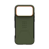 iPhone 17 Pro Max UAG Civilian Deksel - MagSafe Kompatibel - Grønn / Oransje