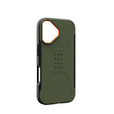 iPhone 17 UAG Civilian Deksel - MagSafe Kompatibel - Grønn / Oransje