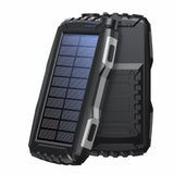 Denver PSO-20010 Solcelle 20.000mAh PowerBank m. USB-A & USB-C - Svart
