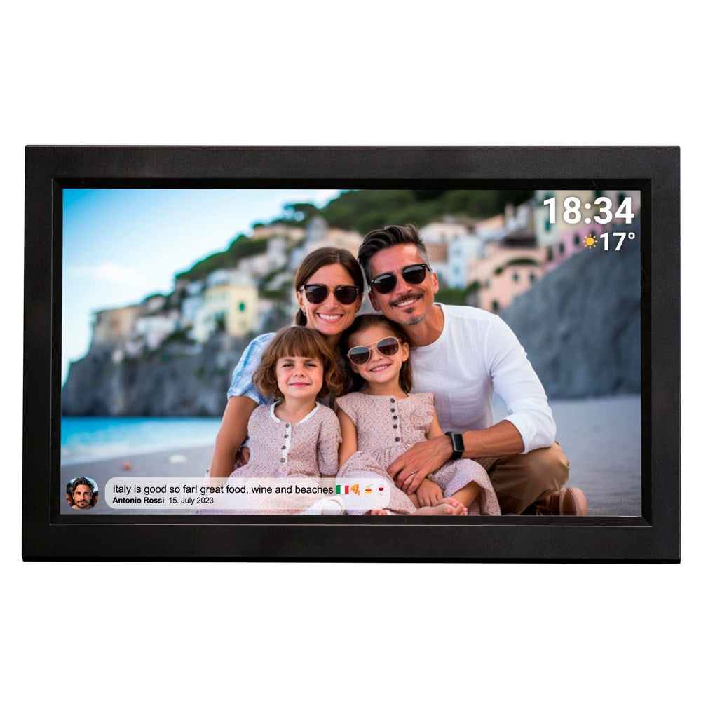 Denver HD Digital WiFi Fotoramme m. Frameo Fotosoftware - 15.6" / 16GB - Svart