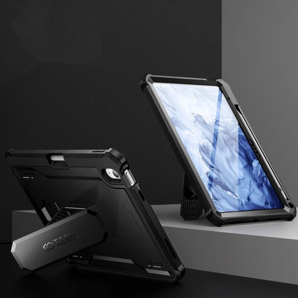 iPad 11 (2025) / iPad 10.9 (2022/2024)  Tech-Protect Kevlar Pro 360 Deksel med Skjermbeskyttelse - Svart