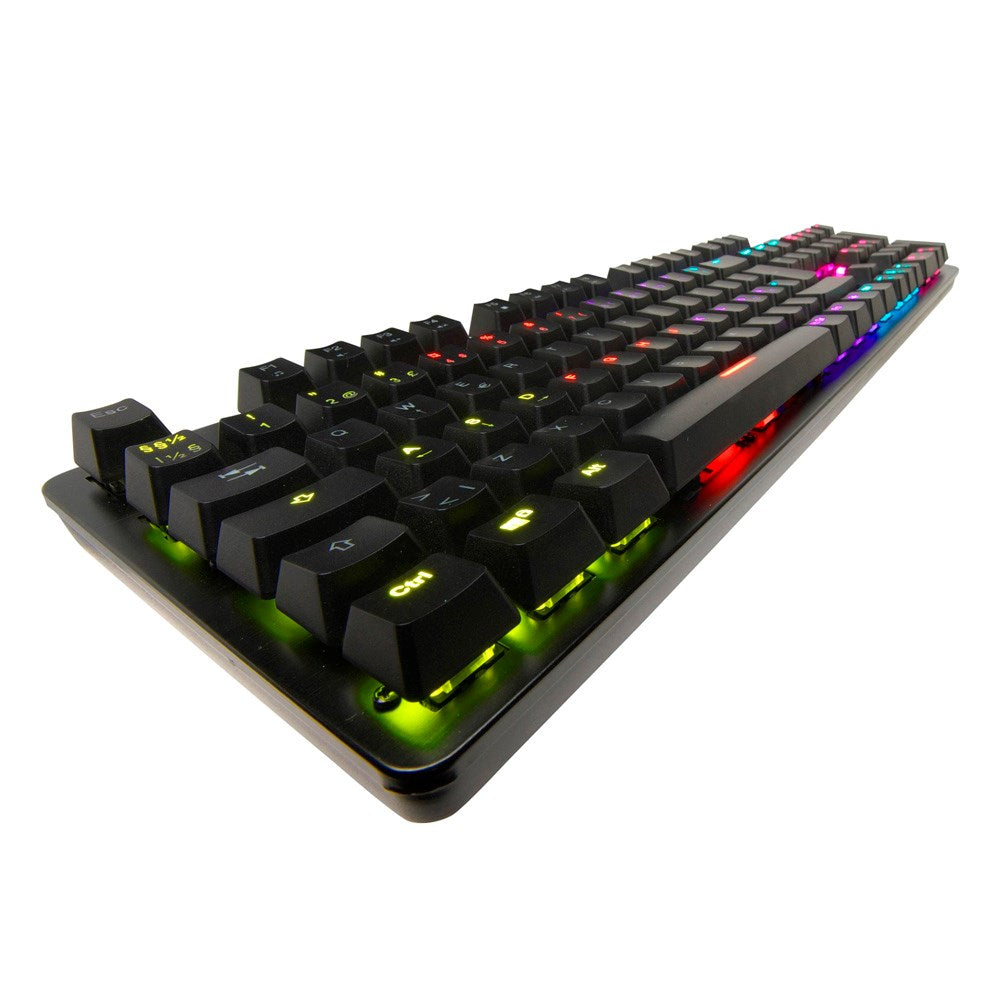 Denver GKK-330 Mekanisk Spilltastatur med USB-Kabel & RGB-Lys – Nordisk Layout – Svart