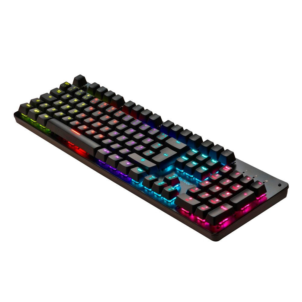 Denver GKK-330 Mekanisk Spilltastatur med USB-Kabel & RGB-Lys – Nordisk Layout – Svart