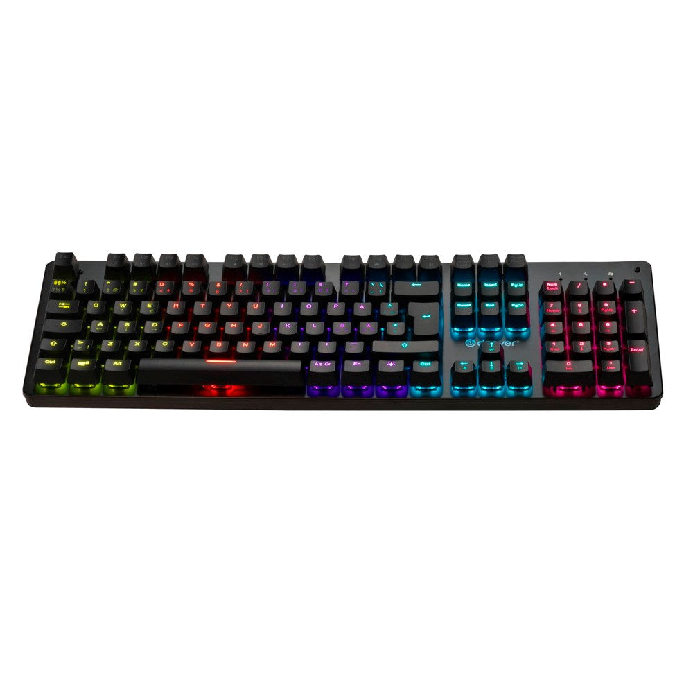 Denver GKK-330 Mekanisk Spilltastatur med USB-Kabel & RGB-Lys – Nordisk Layout – Svart