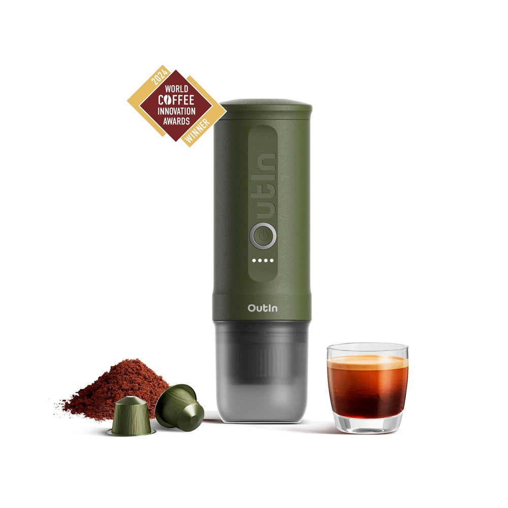 OutIn Nano Bærbar Espressomaskin - Forest Green