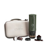 OutIn Nano Bærbar Espressomaskin Sett - Forest Green