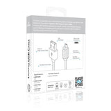 Naztech Micro-USB kabel med Lys 1.8m - Hvit