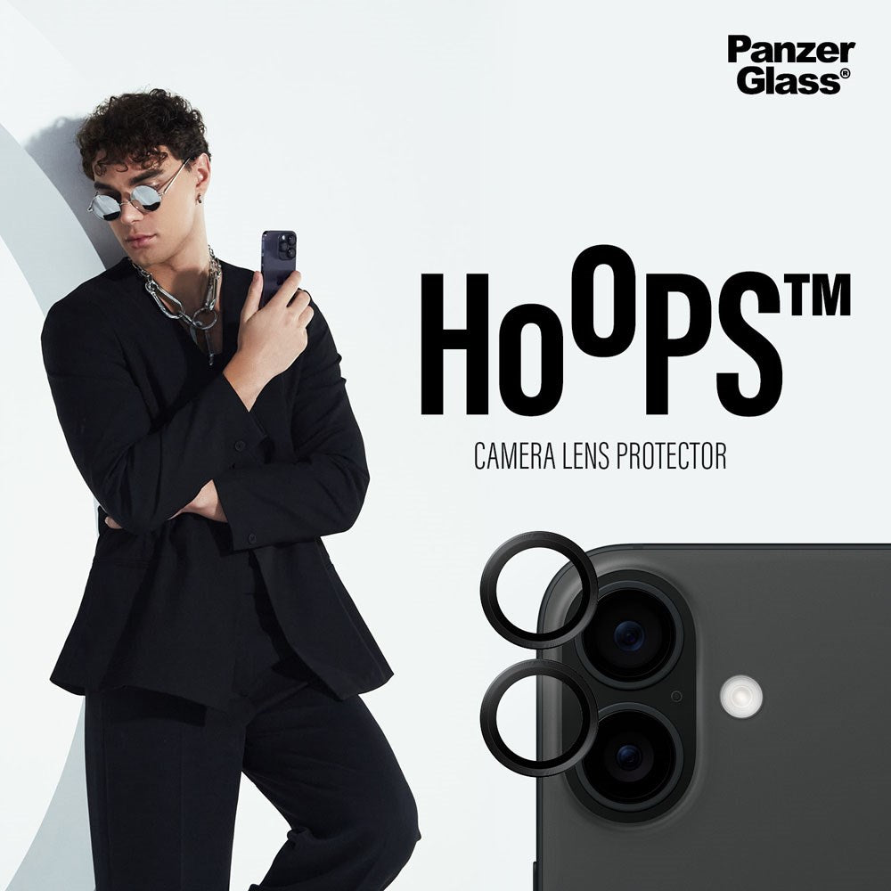 iPhone 16 / 16 Plus PanzerGlass Ceramic Hoops - Kamerabeskyttelse - Gjennomsiktig