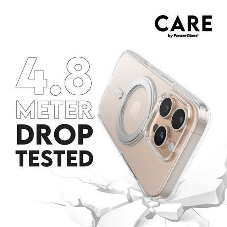 CARE by PanzerGlass iPhone 16 Pro Feature Kickstand Deksel - MagSafe Kompatibel - Transparent / Silver