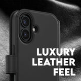 CARE by PanzerGlass iPhone 16 Feature Tango 2-in-1 Deksel med Lommebok - Svart