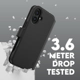 CARE by PanzerGlass iPhone 16 Plus Feature Tango 2-in-1 Deksel med Lommebok - Svart
