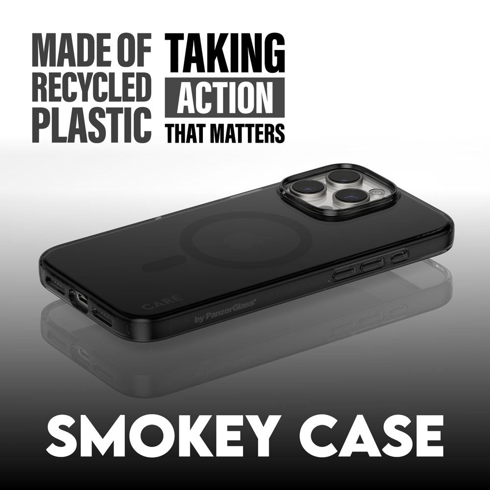 CARE by PanzerGlass iPhone 16 Pro FLAGSHIP Urban Combat-deksel - MagSafe Kompatibel - Smokey / Black