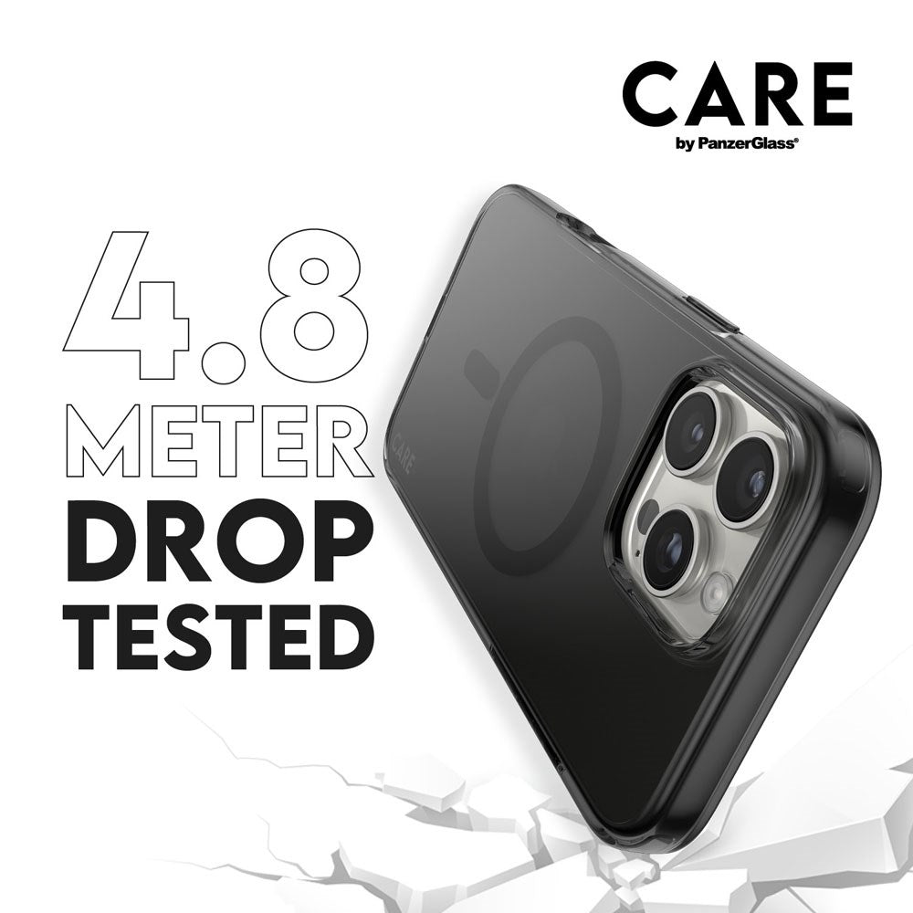 CARE by PanzerGlass iPhone 16 Pro Max FLAGSHIP Urban Combat-deksel - MagSafe Kompatibel - Smokey / Black