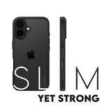 CARE by PanzerGlass iPhone 16 FLAGSHIP Urban Combat-deksel - Transparent / Black Frame