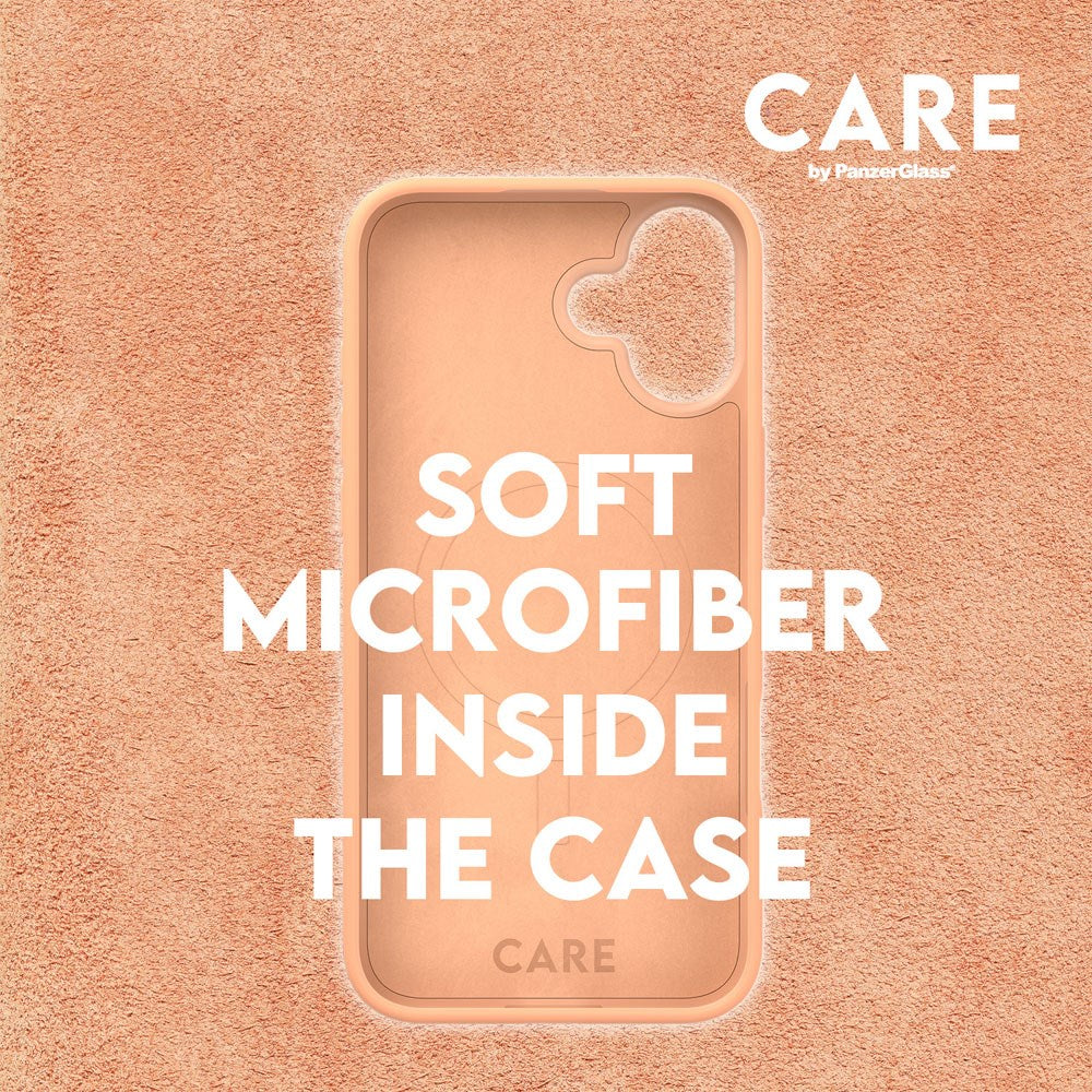 CARE by PanzerGlass iPhone 16 Plus FASHION Fearlessly Fashionable Deksel - MagSafe Kompatibel - Peach Fuzz