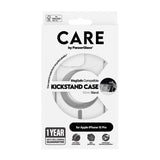 CARE by PanzerGlass iPhone 15 Pro Feature Kickstand Deksel - MagSafe Kompatibel - Transparent / Silver