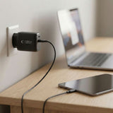 Tech-Protect 65W Vegglader m. 1x USB-C & 1x USB-A - Svart