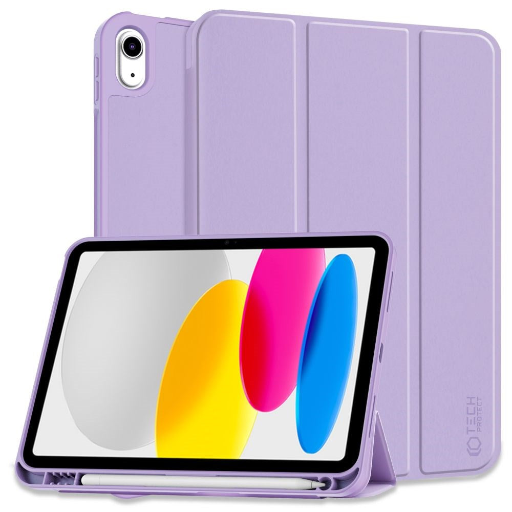 Tech-Protect iPad 11" (2025) / iPad 10.9" (2024/2022) SC Deksel m. Apple Pencil Holder - Fiolett