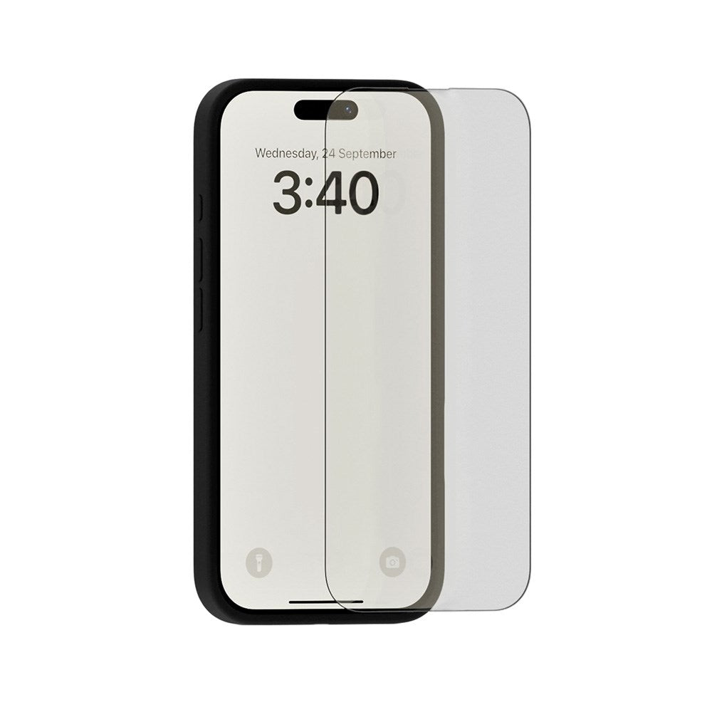 Holdit iPhone 16 / 15 / 15 Pro / 14 Pro Herdet Glass Skjermbeskyttelse 2.5D - Case-Friendly - Gjennomsiktig