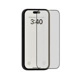 Holdit iPhone 15 Pro Herdet Glass Skjermbeskyttelse 3D - Case-Friendly - Gjennomsiktig / Svart Kant