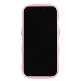 Holdit iPhone 15 / 14 / 13 Wavy Deksel - Pink / Transparent