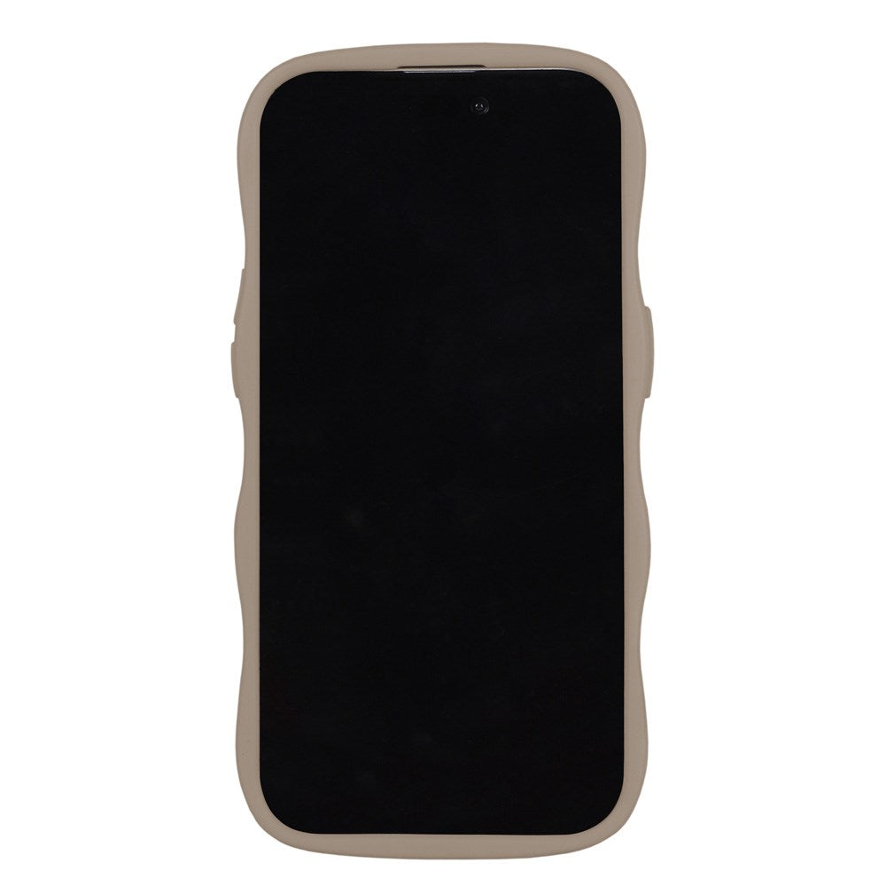 Holdit iPhone 15 Pro Max Wavy Deksel - Mocha Brown / Transparent