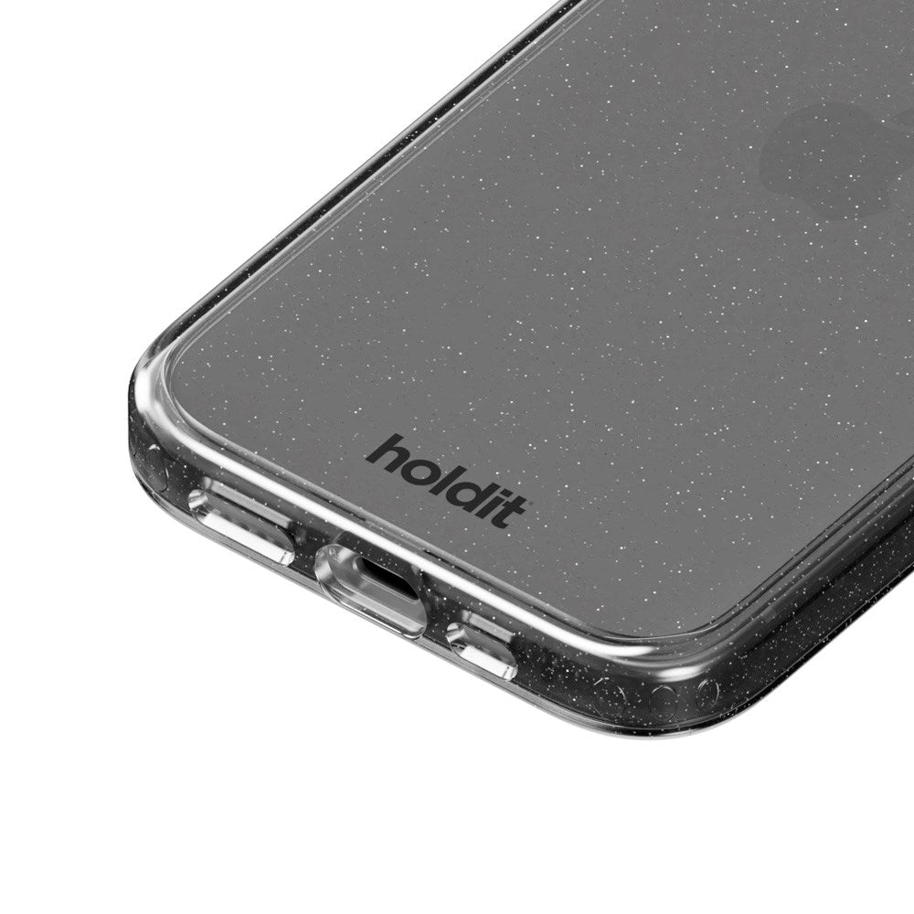 Holdit iPhone 15 / 14 / 13 Glitter Deksel - Svart