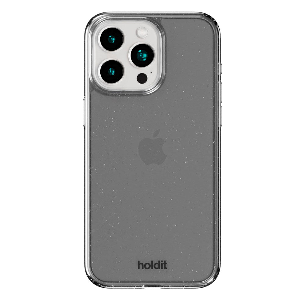Holdit iPhone 15 Pro Glitter Deksel - Svart