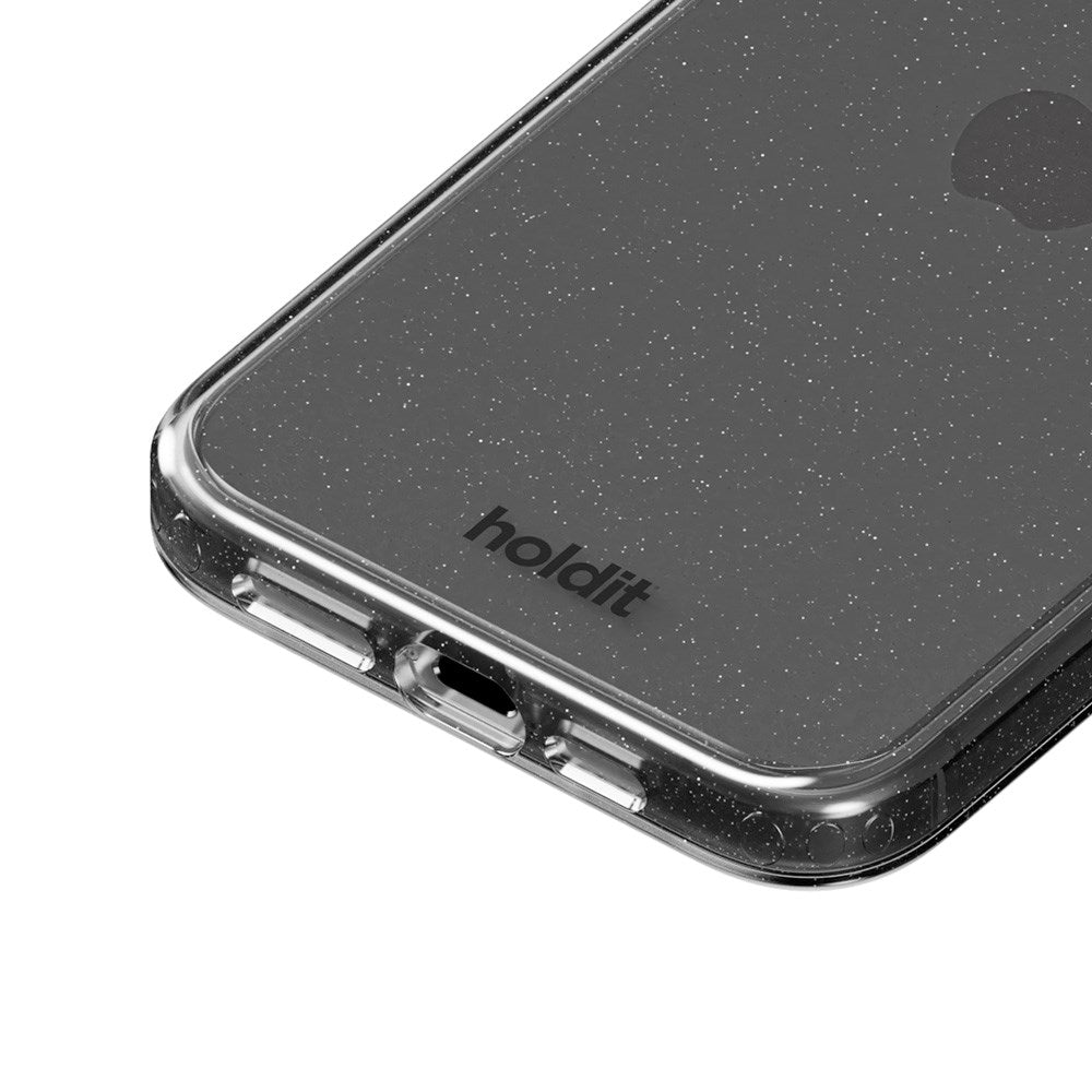 Holdit iPhone 15 Pro Glitter Deksel - Svart