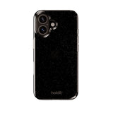 Holdit iPhone 16 Glitter Deksel - Svart
