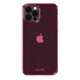 Holdit iPhone 12 / 12 Pro Glitter Deksel - Rosa