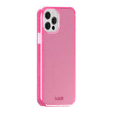 Holdit iPhone 12 / 12 Pro Glitter Deksel - Rosa