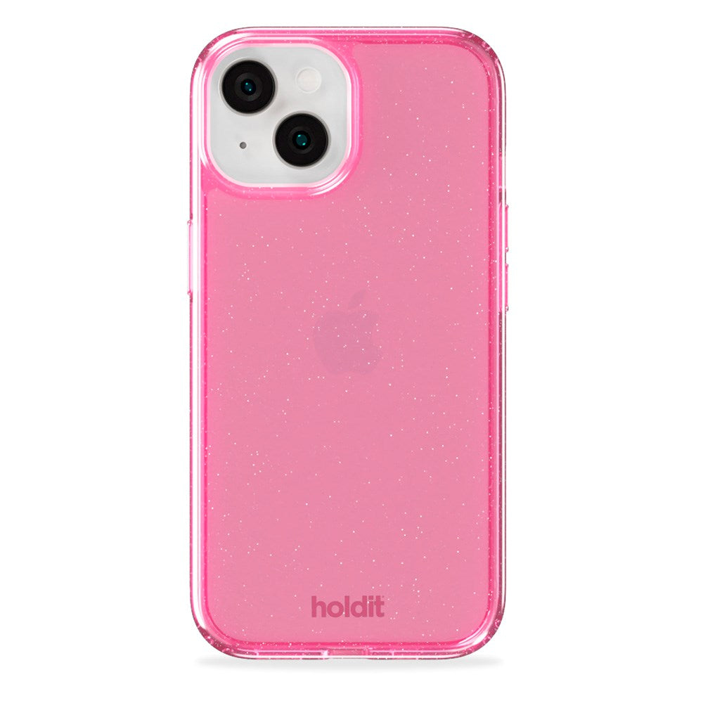 Holdit iPhone 15 / 14 / 13 Glitter Deksel - Rosa