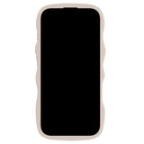 Holdit iPhone 16 Pro Wavy Deksel - Light Beige / Transparent