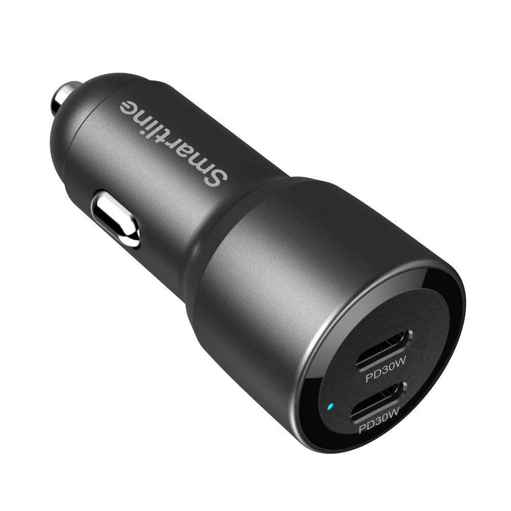 Smartline 60W PD (Power Delivery) Billader 2 x USB-C - Svart
