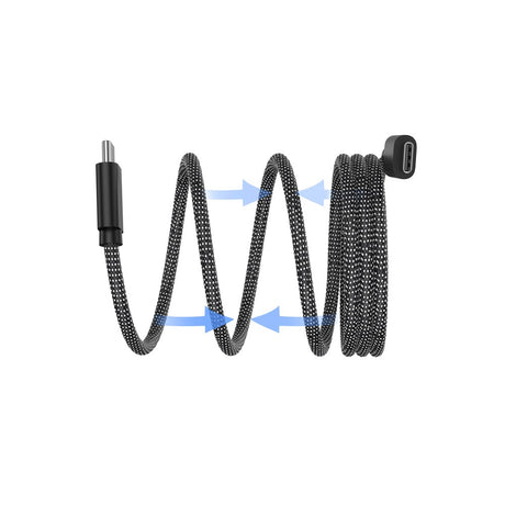 Smartline 60W Magnetisk Kabel USB-C til USB-C 1m - Svart