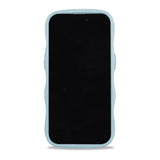 Holdit iPhone 15 / 14 / 13 Wavy Deksel - Mineral Blue / Transparent