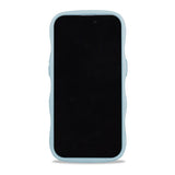 Holdit iPhone 15 Pro Max Wavy Deksel - Mineral Blue / Transparent