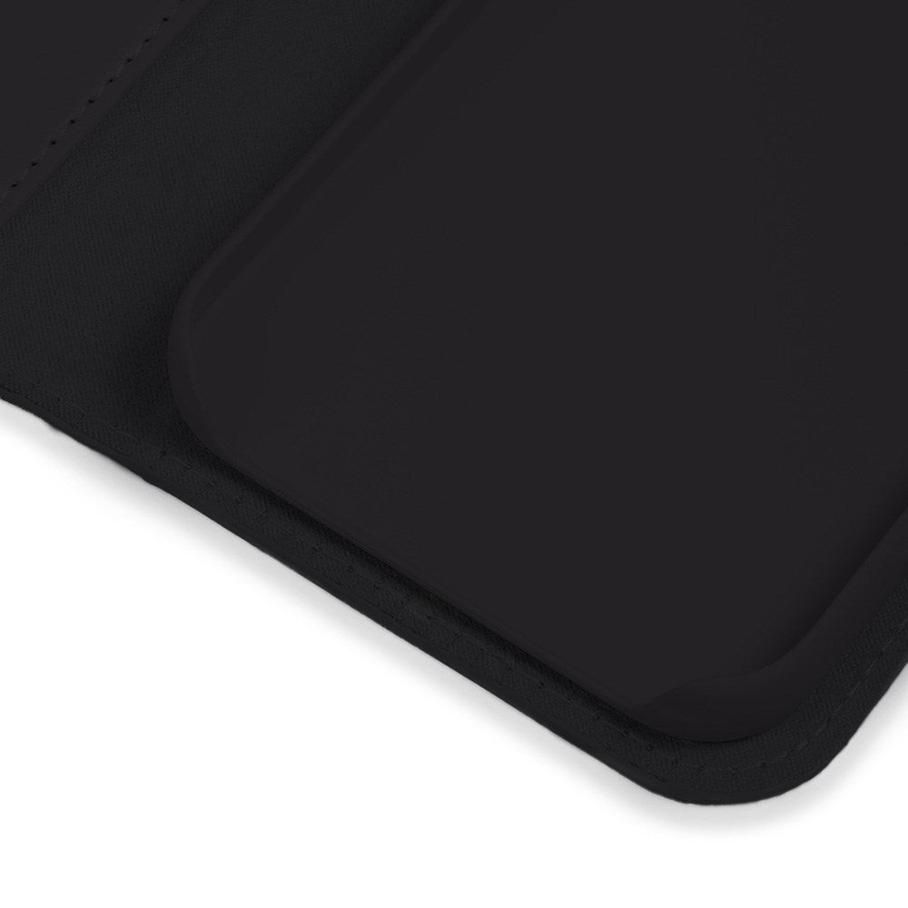 Holdit Samsung Galaxy S25 Magnet Case Skinndeksel med Lommebok - Svart
