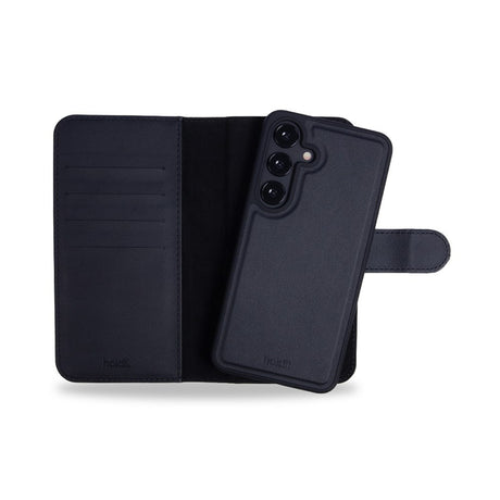 Holdit Samsung Galaxy S25+ (Plus) Magnet Case Skinndeksel med Lommebok - Svart