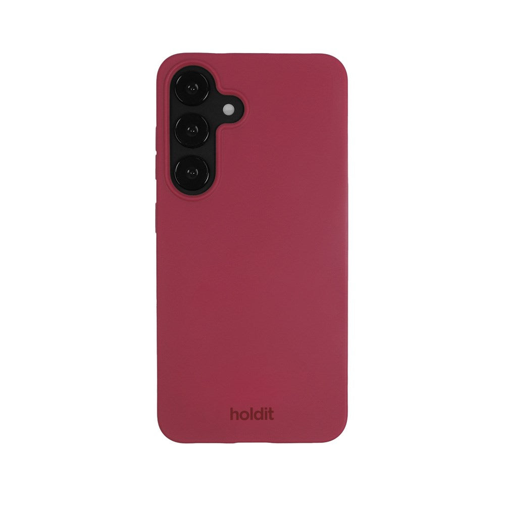 Holdit Samsung Galaxy S25 Soft Touch Silikon Deksel - Red Velvet