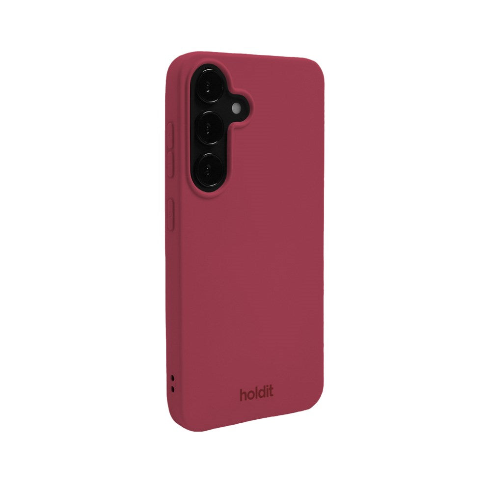 Holdit Samsung Galaxy S25 Soft Touch Silikon Deksel - Red Velvet