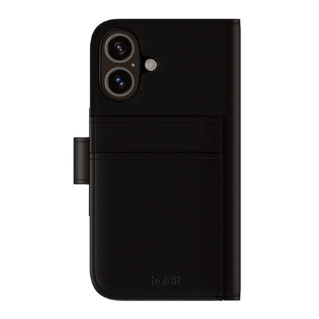 Holdit iPhone 16 Wallet Case MagSafe Plus - Flip Deksel - MagSafe Kompatibel - Black