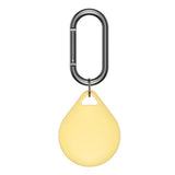 KeyBudz AirTag 1. & 2. Gen. Silikonnøkkelring m. karabinkrok - Secure Dock - 2 Pack - Gul